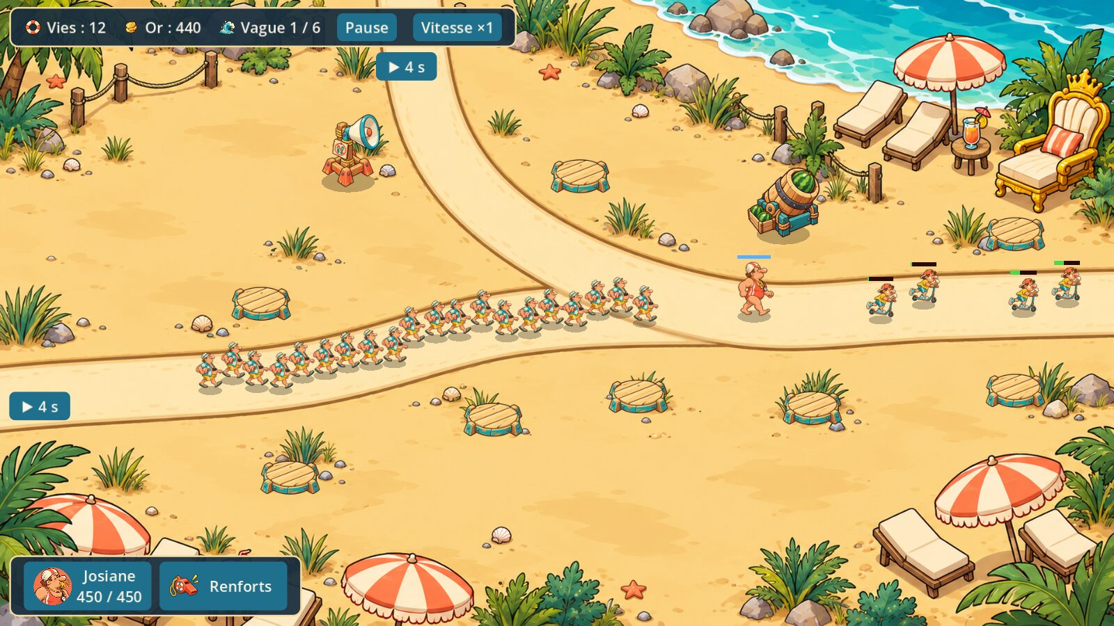 Première vague sur la plage privée