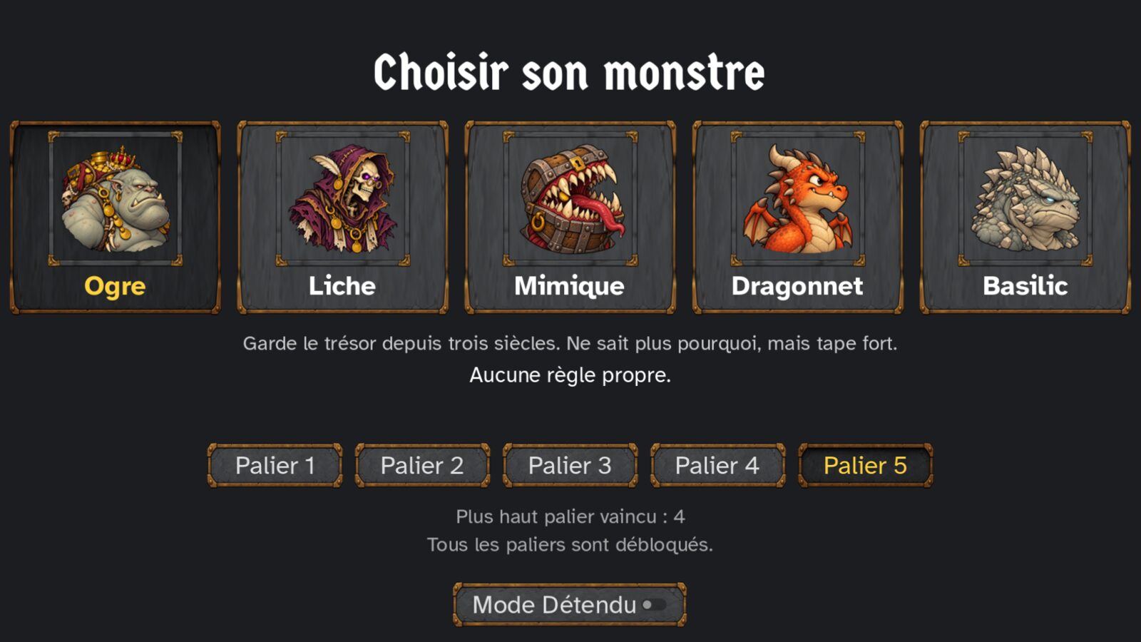 Choisir son monstre